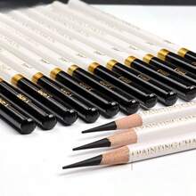 1 pieza Lápiz de carbón con anillo de oro blanco perlado, diseñado para el dibujo y la creación artística. Cada lápiz de carbón ofrece una experiencia de escritura suave, una expresión de detalles precisos y le ayuda a crear fácilmente hermosas obras de arte. El Body diseñado profesionalmente y el agarre cómodo garantizan comodidad incluso durante un uso prolongado. Adecuado para entusiastas del dibujo y creadores de arte, ya sea para el dibujo diario, el diseño de bocetos o la creación artística delicada, puede proporcionar un excelente rendimiento. (El color y el estilo se envían al azar)