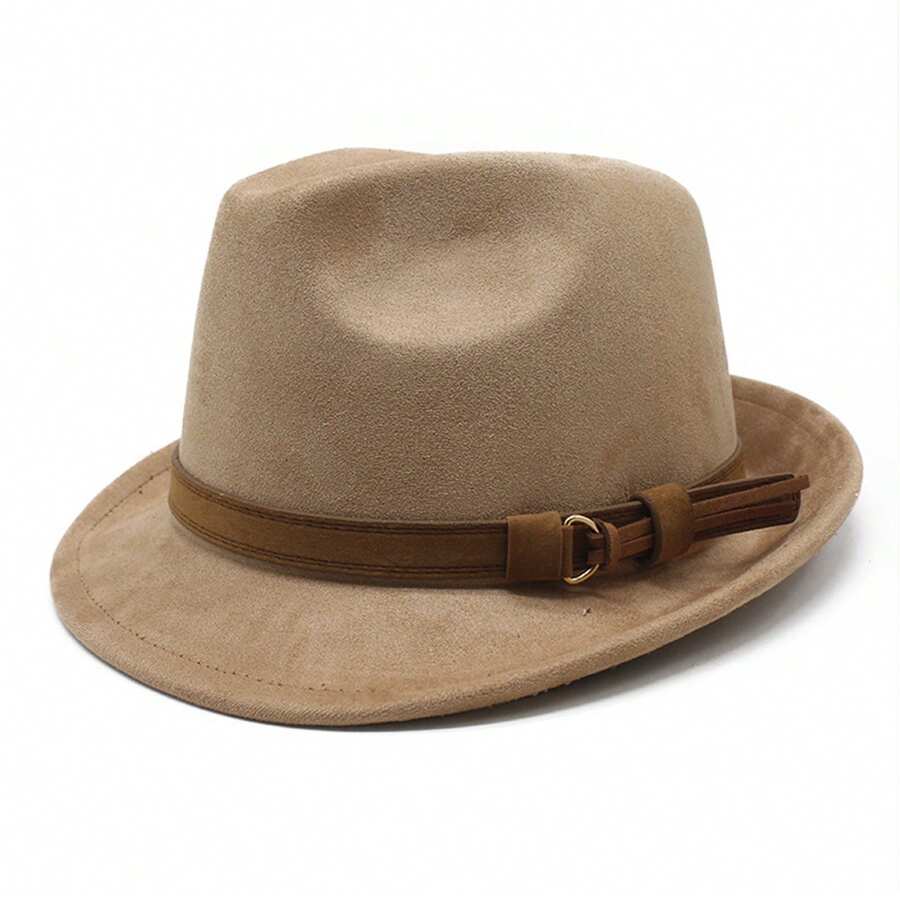LIPODO Classic Trilby hoed Visgraatpatroon Ripsband Unisex Alle seizoenen