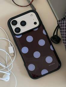 Funda de teléfono suave y brillante con lunares de moda, compatible con iPhone 17 Air, 16, 15, 14, 13, 12, 11 Pro Max, 16, 15, 14 Plus, cubierta trasera minimalista y resistente a golpes