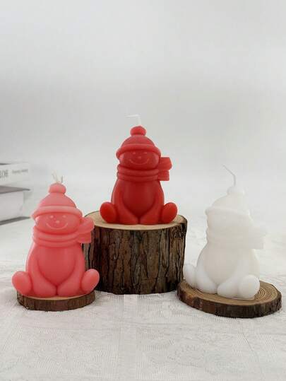 1 pieza Vela perfumada con diseño de muñeco de nieve, vela perfumada navideña, regalo, vela de vacaciones de invierno, artículo decorativo de alta gama, vela hecha a mano, regalo navideño, decoración del hogar, accesorio de fotografía, decoraciones navideñas, regalos de Navidad