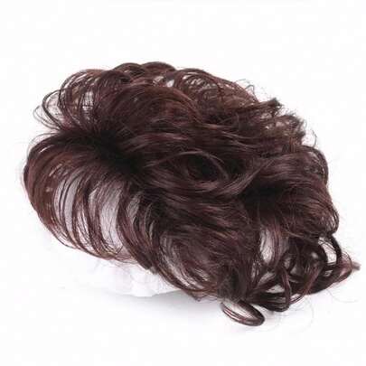 8 Inch Wig Hairpiece For Women, Short Curly Hair Topper To Cover White Hair, Realistic Hair Extension