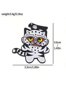 1pc New Badge, Cartoon Style Metal Badge Pendant, Emoticon, Pin, Brooch, DIY Button Craft - Multicolor - View 12