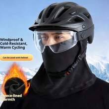1pc Autumn/Winter Thermal Lined Ski Mask, Windproof Warm Balaclava For Hiking, Cycling, Multi-Functional Sports Headwear