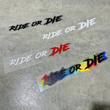1pc SC MOTO GN Ride Or Die Motorcycle Helmet Decal - Waterproof Vinyl Sticker With Red & White Lettering, Matte Finish, Self-Adhesive For Motorcycle Helmets, Tank Tops, Scooters, Road Bikes - Scratch Cover-Up Decoration, Vibrant Colors, Motorcycle Accessories, Motorcycle Stickers, Outdoor Sports Gear, Bold Graphic Design, Durable Adhesive, Decals, Vinyl Stickers, Stickers For Vehicles, Car Decals
