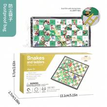 1 件超大磁性便携式蛇梯棋棋盘游戏，3D 蛇梯棋棋子，可折叠游戏棋盘，节日派对礼物，圣诞节、新年生日礼物，颜色随机 - 彩色 - 查看 5