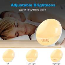 This Wake-Up Light Sunrise Alarm Clock Is Designed For Deep Sleepers And Bedrooms. It Features Sunrise And Sunset Simulation, Sleep Aid, Dual Alarms, Snooze Function, Night Light, Daylight Mode, 7 Colors, And 7 Natural Sound Effects, Making It An Ideal Gift Choice.