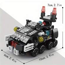 Bộ đồ chơi khối xây dựng hạt nhỏ 6 trong 1 Lele Brother, Xe vận tải quân sự, Pháo, Súng cối, Máy móc xây dựng, Trực thăng, Khối xây dựng lắp ráp sáng tạo, Đồ trang trí trong nhà, Đồ trang trí nhà cửa, Tháo rời thành 6 mảnh, Quà tặng sinh nhật hoàn hảo (Không có hộp quà) - Nhiều màu - Xem 11