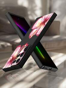 GALLAPLE Cute Floral Pattern Phone Case, Shockproof, Slim-Fit, Flexible Design, Fashionable Phone Accessory For Teens And Women, Lightweight, Durable, Scratch-Resistant, Summery Vibe, Compatible With Samsung Galaxy S25Ultra/S25Plus/S25EDGE/S25/S24Ultra/S24/S23Ultra/S23/S22Ultra/S22 Case - 寶藍色 - 查看 10