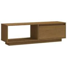 vidaXL TV-Möbel Honigbraun 110x30x33,5 cm Massives Kiefernholz