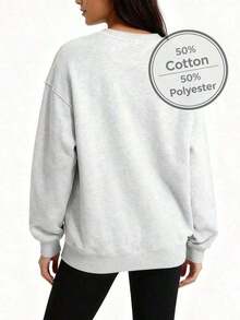 New Years Outfit WomenChristian Prayer Letter Print Sweatshirt - Knit Top With "Pray For It, Pray Through It, Pray Over It, Jesus Over Everything"Athletic Wear Featuring The Jesus Bible Verse "Faith Over Fear"; 280g Skin-Friendly & Warm Cotton Blend Base Layer; Casual Crew Neck Long-Sleeve Warm Pullover, Suitable For Spring / Autumn / Winter Wear; Ideal For Campus Daily Fits; Casual Vintage Style For Autumn & Winter, Unisex Relaxed-Fit Cotton Blend Long-Sleeve Crew Neck SweatshirtLoose And Comfortablenew Years Outfit Women - Xám - Xem 2