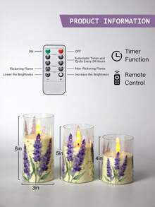 3 buc lumânări fără flacără în culoarea lavandă cu telecomandă și temporizator, lumânări pâlpâitoare din ceară naturală cu LED-uri violet lavandă, decor cu flacără caldă pentru casă, dormitor, nuntă, logodnă, Crăciun, Halloween, Ziua Îndrăgostiților, petrecere de companie