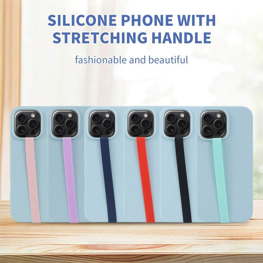 可拉伸硅胶手机指环套 - 弹性指带支架，兼容苹果和安卓手机 - 防滑手机环，支持无线充电（兼容大多数智能手机） - 彩色 - 查看 1