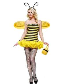 2 piezas Alas de abeja, diadema con antenas de hormiga, accesorios de disfraz para festival