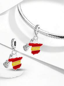 1件925纯银西班牙珠吊坠，适合女士手链、手镯DIY饰品制作及日常搭配，是女孩的理想配饰。 - 串珠 - 查看 5