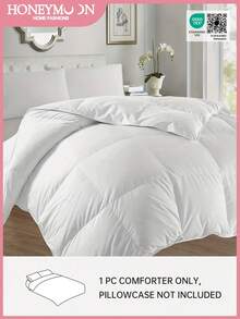 [Luxurious Down Comforter] 1pc Down Alternative Comforter - Ultra-Soft Fluffy Fiber Filling, Breathable, Machine Washable - King Size Hotel Quality, For Home Bedding And School Bedding Dorm Essentials, Oeko-Tex Certified
