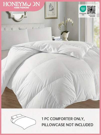 1pc Luxury Down Alternative Comforter - Ultra Soft & Fluffy Fiber Filled, Breathable, Machine Washable - Oversized Hotel Quality, Suitable For Home Bedding And Dorm, Oeko-Tex Certified