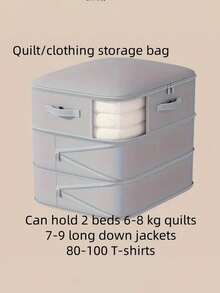 超大便携式压缩储物袋，超大容量空间压缩储物袋 - 拉链封口，耐用尼龙衣物和床上用品旅行收纳袋 - 可堆叠家居搬家储物袋，节省空间的衣物、被子、枕头、沙发垫、羽绒被收纳袋 - 非常适合卧室和客厅，高效优化衣柜和床下空间 - 彩色 - 查看 7