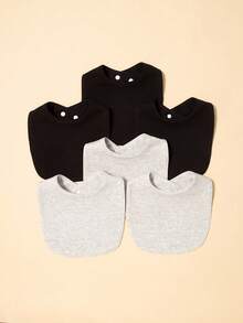 6入組純色防水嬰兒圍兜 - 彩色 - 查看 6