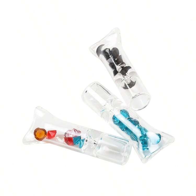2 piezas Boquilla de vidrio única con filtro resistente - Accesorio de fumar de vidrio higiénico y reutilizable - Regalo perfecto para reuniones al aire libre, viajes y entusiastas del tabaco - Multicolor - Añade 7