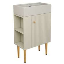 Bathroom Furniture Washbasin With Vanity Unit 55 Cm, Vanity Unit, Small Guest Bathroom Furniture, White