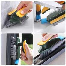 1 perie de curățare a crăpăturilor, perie de curățare a podelelor 2 în 1, perie de curățare portabilă multifuncțională, perie fără puncte moarte, accesorii ideale pentru casă, potrivită pentru curățarea ferestrelor, crăpăturilor, sobelor, ușilor, meselor de spălătorie