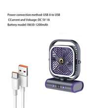 GICOOK Ventilatore da scrivania regolabile a 5 velocità con oscillazione, funzionamento silenzioso, impostazione timer, raffreddamento portatile per casa, ufficio, dormitorio e viaggio, può essere utilizzato sulla scrivania, appeso o montato a parete