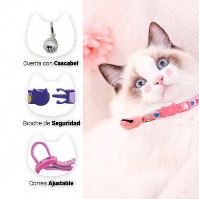 ELE-GATE Collar para Gato con Campana – Diseño Único y Separable – Accesorio de Estilo para Gatos