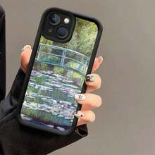 Claude Monet Painting Soft Silicone Phone Case Cover Compatible With Apple  12 13 Mini 11 14 15 16 Pro Max 7 8 Plus, Cover Compatible With  17 Case,  17 Pro Case,  17 Pro Max Case - Trắng 03 - Xem 5