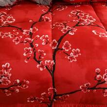 1pc Printed Thick Quilt, Reversible, Soft And Comfortable