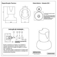 Acabamento para Registro Banheiro Padrão Deca 16 estrias 1/2", 3/4" e 1 de Pressão e Gaveta Metal luxo - Dourado - Visão 8