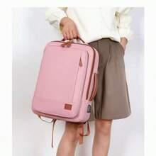 Men's Short-Distance Travel Backpack, Business Computer Bag, Expandable, Multifunctional, Large - 黑色 - 查看 3