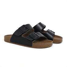 Unisex  Sandal Adjustable Anti-Stress Soft Comfortable Casual Everyday - màu đen - Xem 3