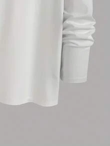 Men's Long Sleeve T-Shirt - Japanese Calligraphy Graphic Tee, Soft Everyday Shirt For Fall, Formal & Casual Outfits - Minimalist Japanese Writing Design, Clothing, Round Neckline, Comfortable Fit, Fall Fashion, Durable Material, Print Top, Streetwear Lovers, Men T Shirts, Graphic Tees, Mens Graphic Tees, Tshirts For Men - 白色 - 查看 3