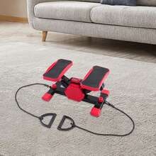 Portable Pedal Exerciser Foot Pedal Exercise Machine With Pull Ropes - red and black - View 5