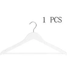 White Solid Wood Non-Slip Coat Hangers, High Quality Solid Wood Coat Rack, Thickened And Load-Bearing Without Deformation Non-Slip Groove Design, Collar Protection, Coat, Suit, Shirt, Light Luxury Wardrobe Storage Device