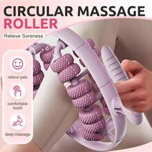 26-Round Leg Massager With Circular Leg Clamp Rollers Leg Shaper & Calf Muscle Relaxation Massage Tool Yoga Wheel - [Green]26-wheel Leg Clamp - View 3