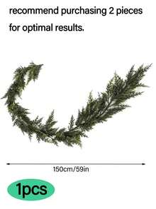 70.86 Inch Realistic Simulated Christmas Vines, Fox Vines, Norwegian Pine Wreaths - Perfect For Christmas, Dining Room, Mantel And Outdoor Decorations, Farmhouse Christmas Decorations, Plastic Wreaths, Best For Christmas!