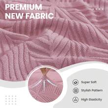 YSTYLE Chair Covers With Backrest 2/4/6 Pieces, Stretch Chair Covers, Living Room Kitchen Chair Covers, Universal Cat Scratch-Resistant Chair Cover, Modern Stain-Resistant Chair Cover - Pink - View 5