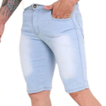 Bermuda PLUS 48-56 clara Jeans Masculina Com Elastano  direta da fabrica Premium várias Lavargem Envio Imediato