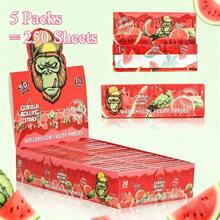 5 Packs 78mm Rolling Paper Cigarette Rolling Paper, 50 Sheets/Pack, Stable Combustion, Fresh&Fun, Roll Up And Taste The Magic! Smoking Accessories, For Smokers - 5包(250張) - 查看 3