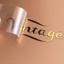 定制 UV 水晶转印贴纸，可定制皇家高级徽标贴纸 - 自粘，金属金色和银色，3CM/4CM/5CM/8CM，可个性化定制您的徽标和文字，非常适合名片、礼品和促销品，促销品 | 可定制贴纸 | 耐用贴纸，贴纸装饰 - 彩色 - 查看 3