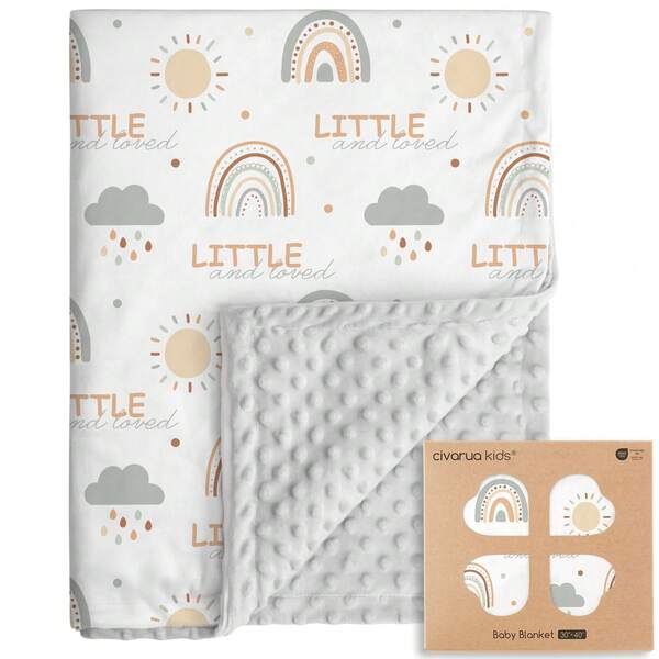 Infant Dotted Blanket, Cute Animal Design Baby Swaddle Wrap, Thick Plush Newborn Comforter Quilt
