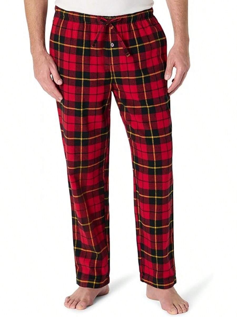 Essentials Men's Flannel Pajama Pant - Albaricoque - Ver 1