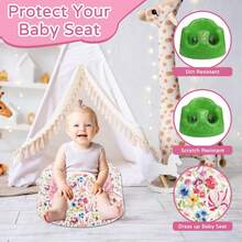 可拆卸超柔软、舒适、温暖的婴儿地板座椅套，适合男孩和女孩（仅枕套）