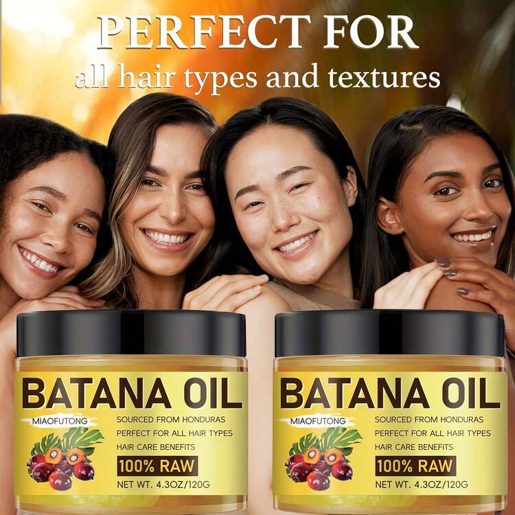 2-Pack Authentic Batana Oil - 4.3 Oz Per Bottle. This Pure Honduran Palo De Bálsamo Oil Is Rich In Botanical Extracts, Helping To Strengthen Roots, Eliminate Split Ends, And Provide Long-Lasting Frizz Control. The Lightweight, Non-Greasy Formula Nourishes Hair, Improves Curl, And Leaves Hair Thicker, Stronger, And Healthier. Suitable For Both Men And Women. - Yellow - View 9
