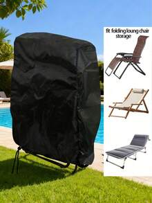1pc 210D Oxford Fabric Folding Chair Cover - Waterproof Dustproof Storage Bag, Suitable For Patio, Garden And Home Organization