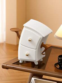 Tủ đựng đồ để bàn đa năng sáng tạo, hộp đựng đồ dễ thương, kệ sắp xếp nhỏ gọn với núm vàng, kệ đựng đồ để bàn bằng nhựa bền, phù hợp cho văn phòng tại nhà, bàn trang điểm, trường học - Hộp đựng đồ trang trí tiết kiệm không gian, món quà Giáng sinh lý tưởng - Kệ sắp xếp để bàn đáng yêu với 2 ngăn kéo và chân chắc chắn, tuyệt vời cho bàn làm việc hoặc bàn trang điểm, lưu trữ đồ dùng trên bàn, sắp xếp và lưu trữ đồ dùng trên bàn, kệ đựng đồ để bàn, kệ trưng bày thẻ nhỏ, phụ kiện bàn làm việc - Nhiều màu - Xem 7