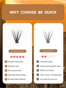 600PCS 30D+40D+80D Clusters Lash – Thick & Fluffy Eyelashes, D Curl, 0.31–0.63inch, Individual DIY Lash Extensions, Soft & Natural Wispy Lashes, Perfect For Halloween, Thanksgiving, Christmas & New Year's, Lash Clusters, Eyelash Clusters, Individual Eyelashes, Lashes, Fake Lashes, Beauty & Health - Black - View 8