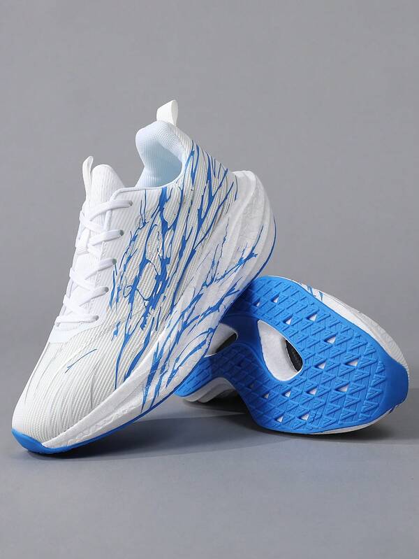 Męskie buty sportowe z włókna węglowego do jazdy na świeżym powietrzu, lekkie buty, buty dla par, odpowiednie do wyścigów, joggingu, treningów, maratonów, biegania szybkiego; buty sportowe damskie, buty do zawodów lekkoatletycznych, damskie buty do biegania po drogach, buty z siateczki oddychającej, z odporną na zużycie, amortyzującą, antypoślizgową podeszwą.