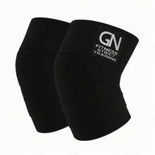 GN FITNESS Vendas Para Rodillas Gym, Wraps Para Rodilla Gym, Rodillera para Gym, Equipo de entrenamiento de pesas, Evita lesiones en tus articulaciones, Unise (Negro) - rosa - Ver 9